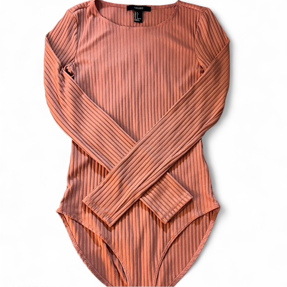 Forever 21 Ribbed Long Sleeve Bodysuit